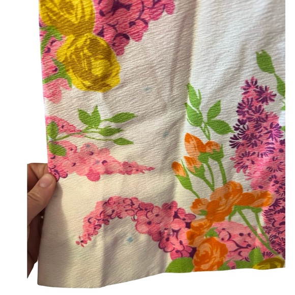 Vintage Floral Pink and Orange Dress - Picture 3 of 6